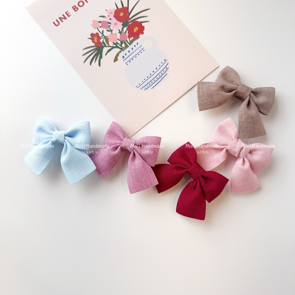 現貨免運@一入-燕尾蝴蝶結寶寶髮夾全包布髮夾寶寶髮圈彈力髮圈女寶髮夾幼兒園髮夾髮飾飾品少髮量髮圈兒童髮圈綁頭髮瀏海夾-細節圖5