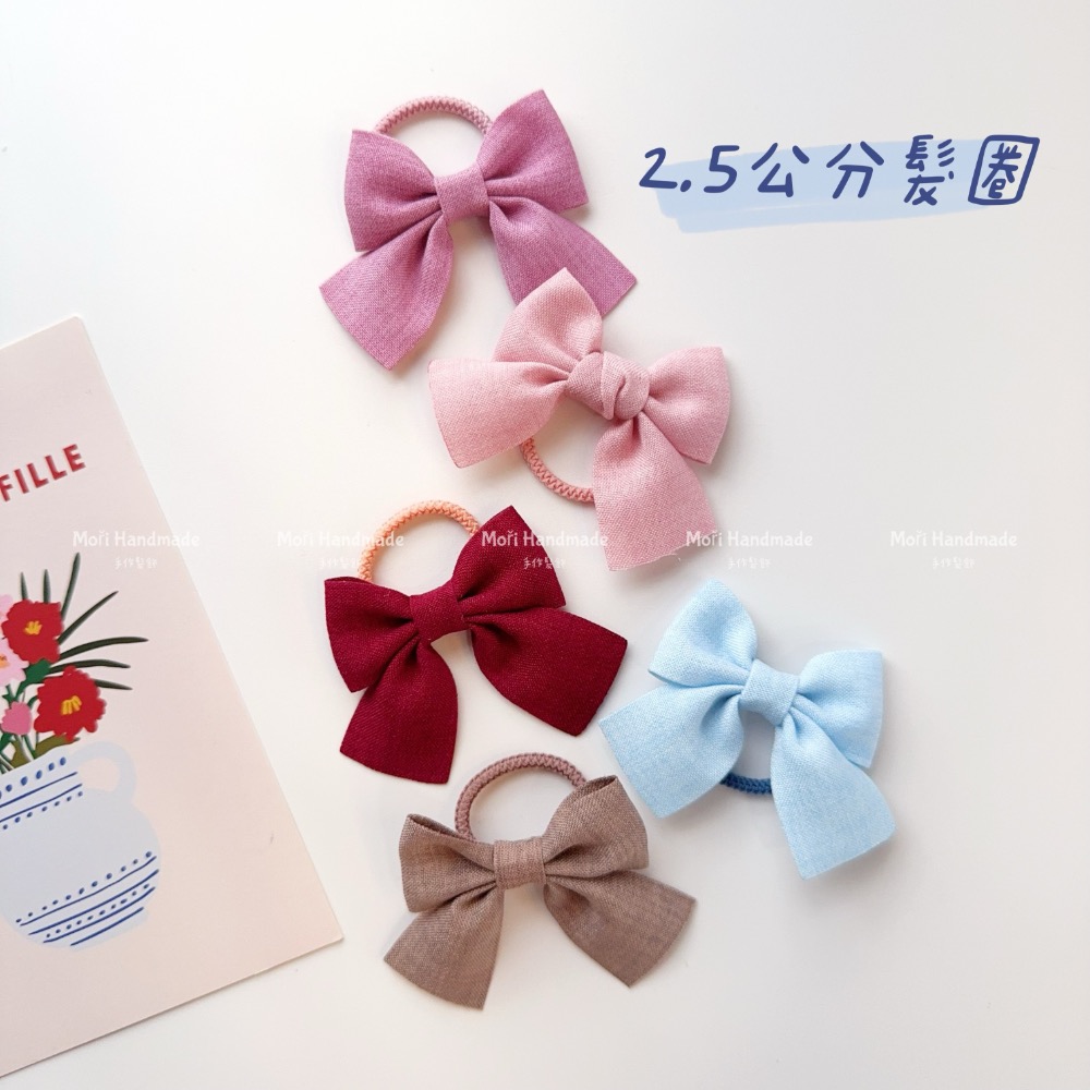 現貨免運@一入-燕尾蝴蝶結寶寶髮夾全包布髮夾寶寶髮圈彈力髮圈女寶髮夾幼兒園髮夾髮飾飾品少髮量髮圈兒童髮圈綁頭髮瀏海夾-細節圖6