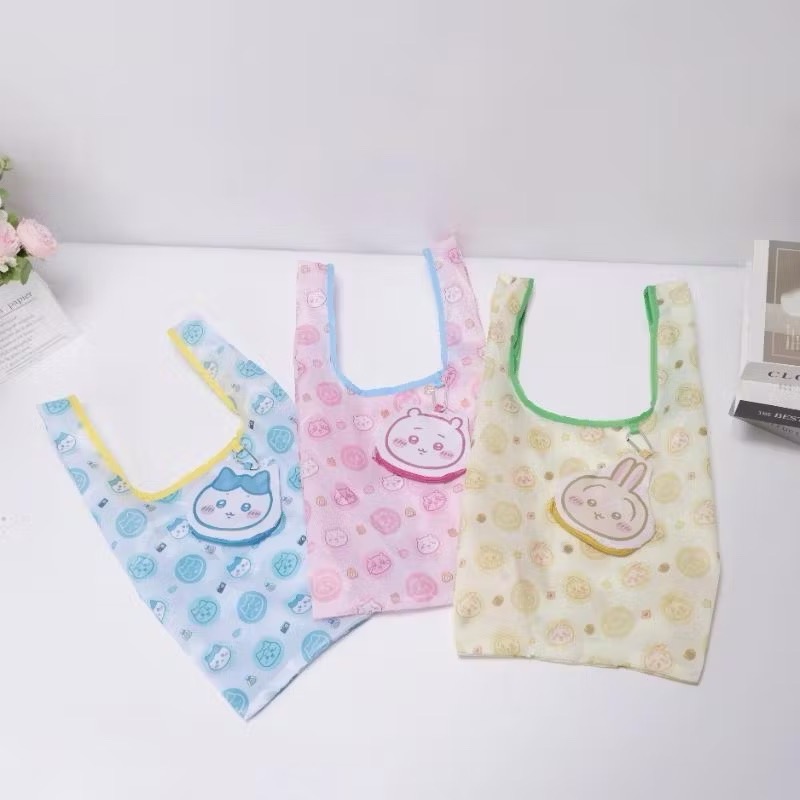 快速出貨🚚吉伊卡哇萌萌大臉摺疊購物袋💓-細節圖2