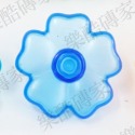 2朵透明深藍色心型5瓣花