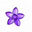 3朵透明紫色五角小花