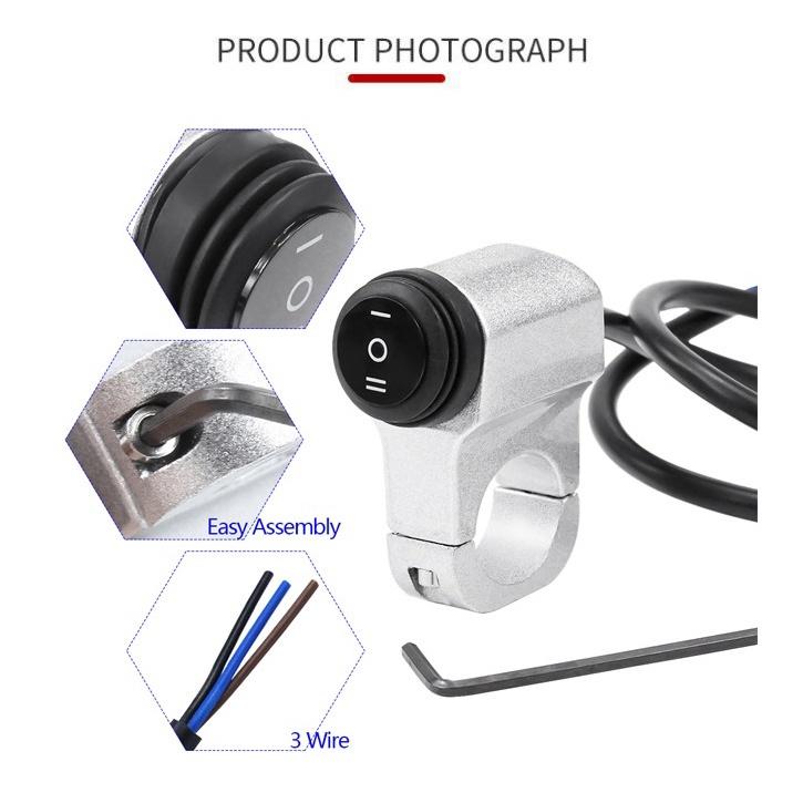 車把 防水開關 三檔開關 霧燈 日行燈 手把開關 兩段 三段 機車 開關 檔車 改裝 小燈 摩托車 霧燈開關 三線-細節圖4