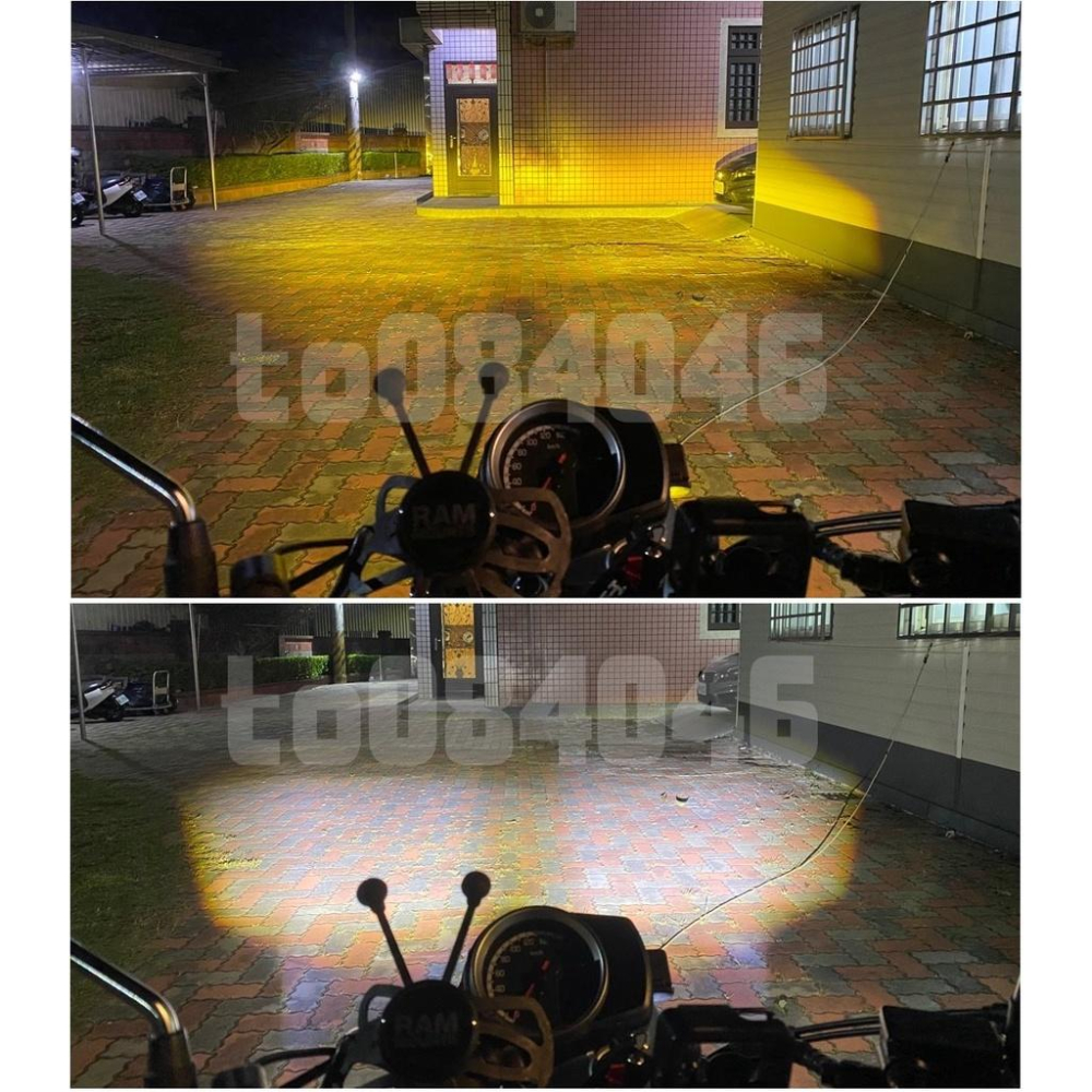 機車 LED 魚眼 霧燈 雙色 黃光 白光 爆閃 前叉霧燈 檔車 重機 DRG FORCE 貨車 雷霆S 新勁戰 摩托車-細節圖9