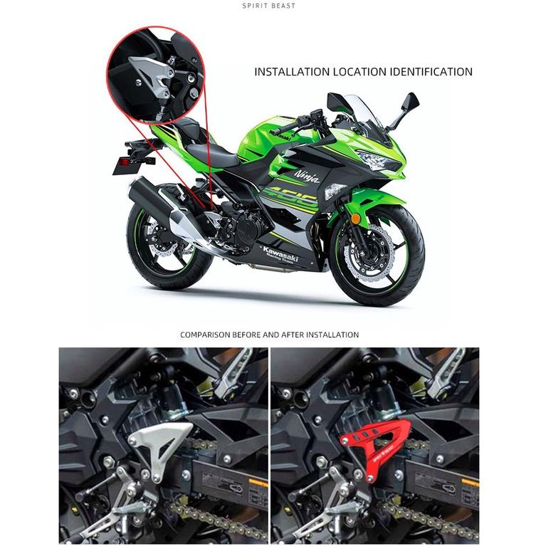 腳踏 裝飾護蓋 NINJA 400 Z400 側蓋 川崎 忍者 原廠 靈獸 支架 KAWASAKI 側架座 忍者400-細節圖7
