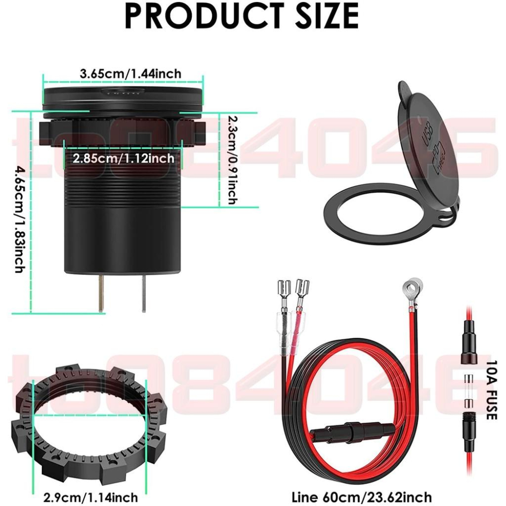 機車 USB TYPE-C USB車充 QC3.0 充電 快充 電壓錶 PD 機車小U 防水車充 雙孔 摩托車 手機充電-細節圖6