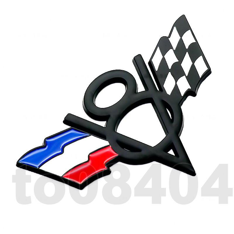 V8 三色 車尾貼鋁牌 鋁標 金屬貼標 義大利 德國 法國 車身貼紙 車殼貼 機車 摩托車 汽車 改裝 防水 造型 車貼-細節圖3