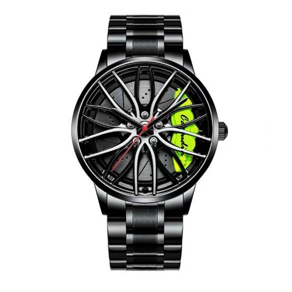 輪框卡鉗 男生手錶 造型手錶 潮流 男性手錶 男錶 男表 鋁圈 學生手錶 煞車 韓版 流行手錶 鋼帶 防水手錶 流行男錶-細節圖3