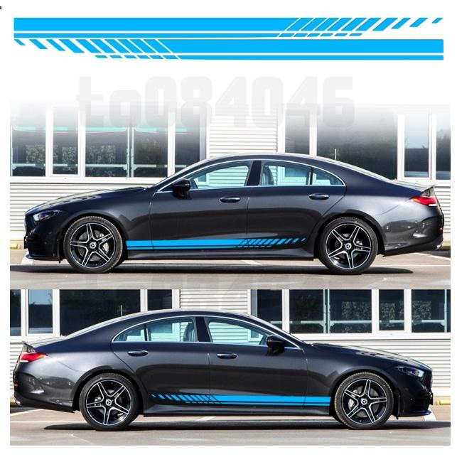 汽車貼紙 汽車線條貼紙 防水 賓士 腰線貼紙 車身貼紙 汽車 車貼 防水車貼 掀背車 轎車 SUV 休旅車 BMW-細節圖8