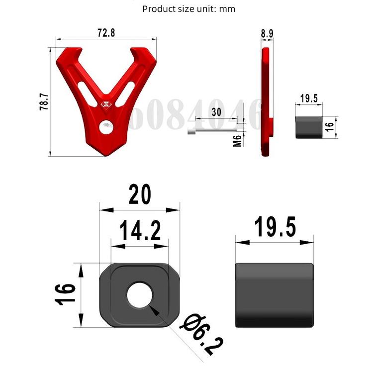 雙爪式 鋁合金掛勾 機車掛勾 鍍鈦 靈獸 Y型 掛勾 掛鉤 AI1 彪虎 FORCE 電動車 bws 新勁戰 BON-細節圖9