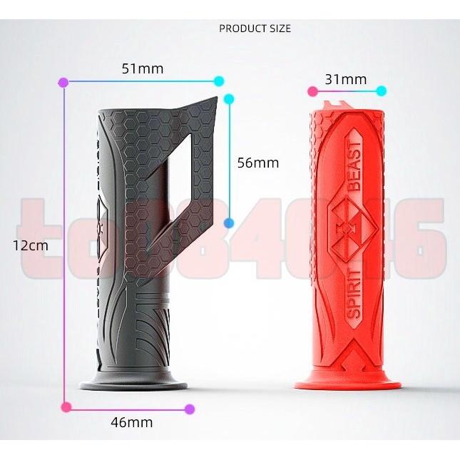 靈獸 機車 改裝握把 開孔 止滑 防滑 舒適 柔軟 把手手把 摩托車 擋車 新勁戰 糯米腸 手把套 改裝 握把 把手-細節圖3