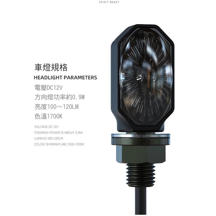 靈獸 迷你版 方向燈 高亮度 小尺寸 LED方向燈 機車 M1 檔車 重機 DRG force 雷霆S R15 MT15-細節圖3