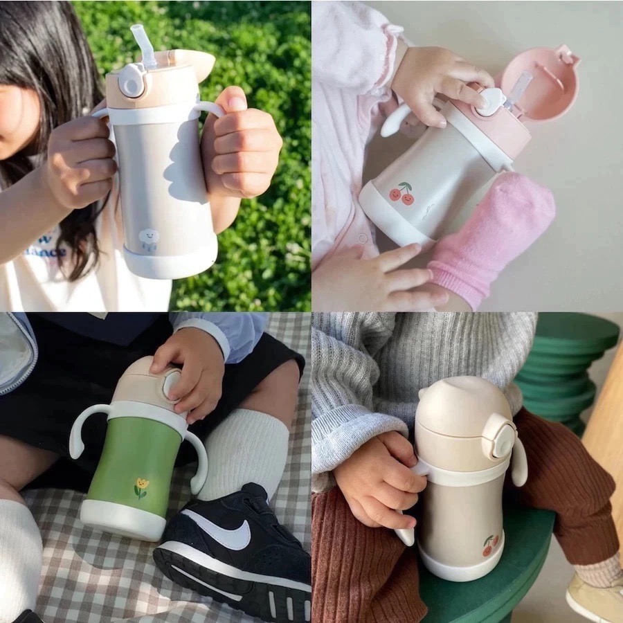 台灣現貨🇰🇷韓國境內版膳魔師🇰🇷櫻桃杯 保溫杯兒童水瓶兒童水杯寶寶水杯吸管杯不鏽鋼304雙層真空保溫杯-細節圖6