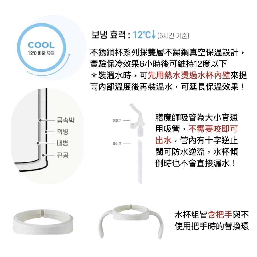 台灣現貨🇰🇷韓國境內版膳魔師🇰🇷蘋果杯 保溫杯兒童水瓶兒童水杯寶寶水杯吸管杯不鏽鋼304雙層真空保溫杯-細節圖9