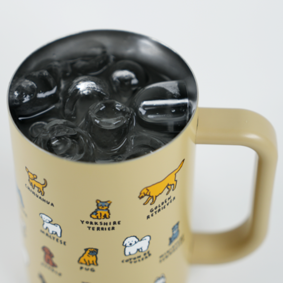 現貨🇰🇷韓國膳魔師🇰🇷韓國境內版 600ml 狗狗插畫 吸管保溫馬克杯 不銹鋼保溫杯 辦公室 露營 聯名-細節圖8
