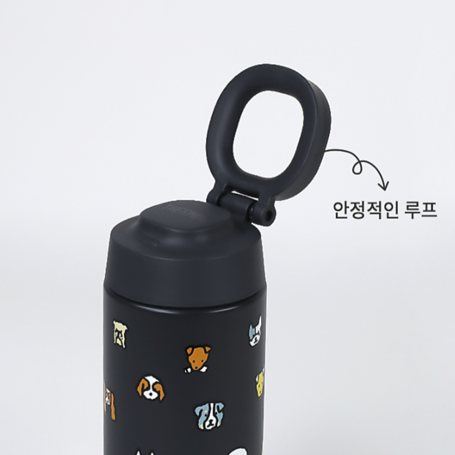 現貨🇰🇷韓國膳魔師🇰🇷韓國境內版 500ml 狗狗插畫 提把保溫杯 不銹鋼保溫杯 辦公室 聯名-細節圖9