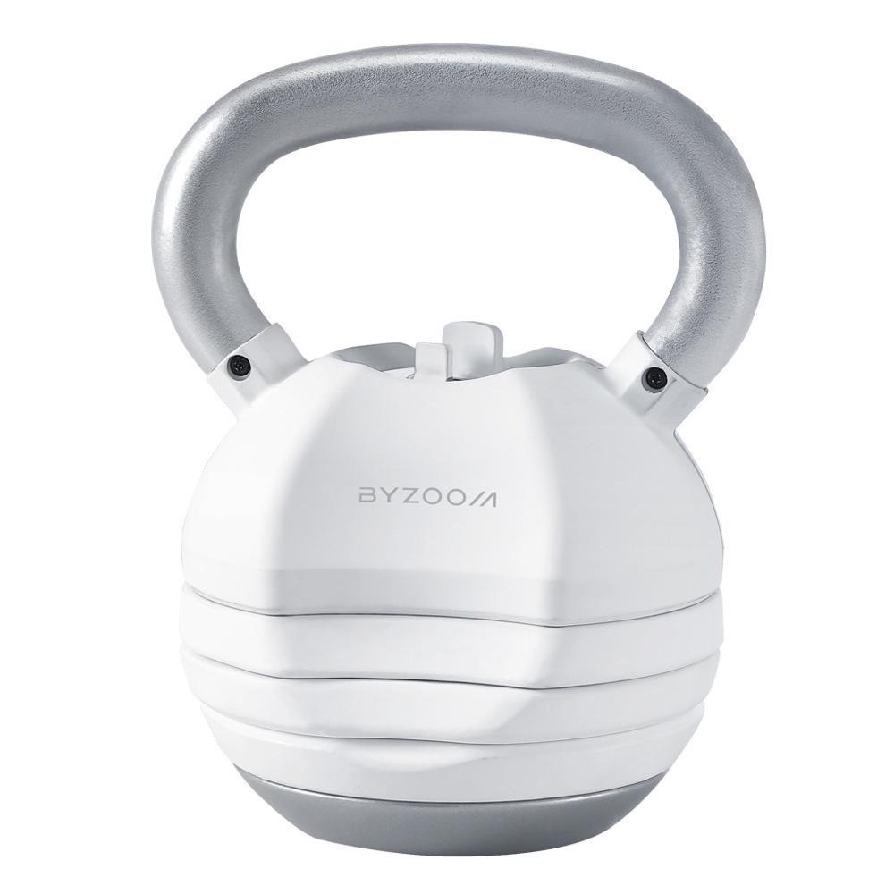 Byzoom Fitness 30磅 (13.6kg) 調整式 壺鈴 30LB 白-細節圖2
