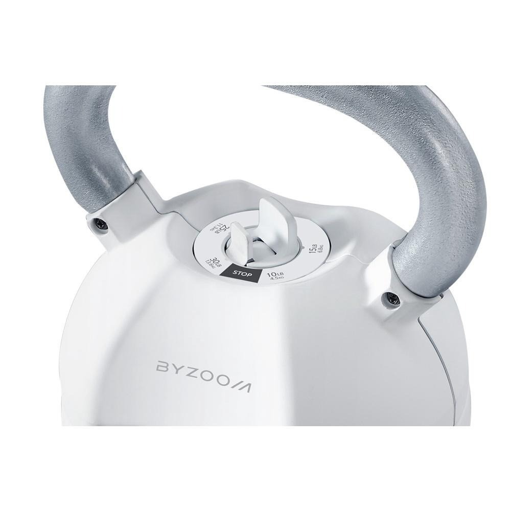 Byzoom Fitness 30磅 (13.6kg) 調整式 壺鈴 30LB 白-細節圖3