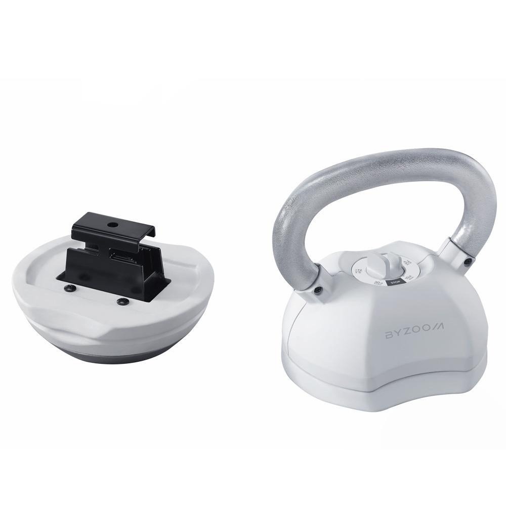 Byzoom Fitness 30磅 (13.6kg) 調整式 壺鈴 30LB 白-細節圖4
