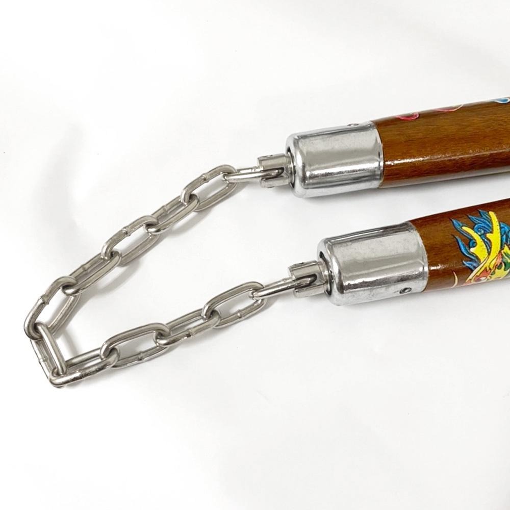 雙節棍 實木實心 表演 防身 台灣製｜有趣 搞笑-細節圖2