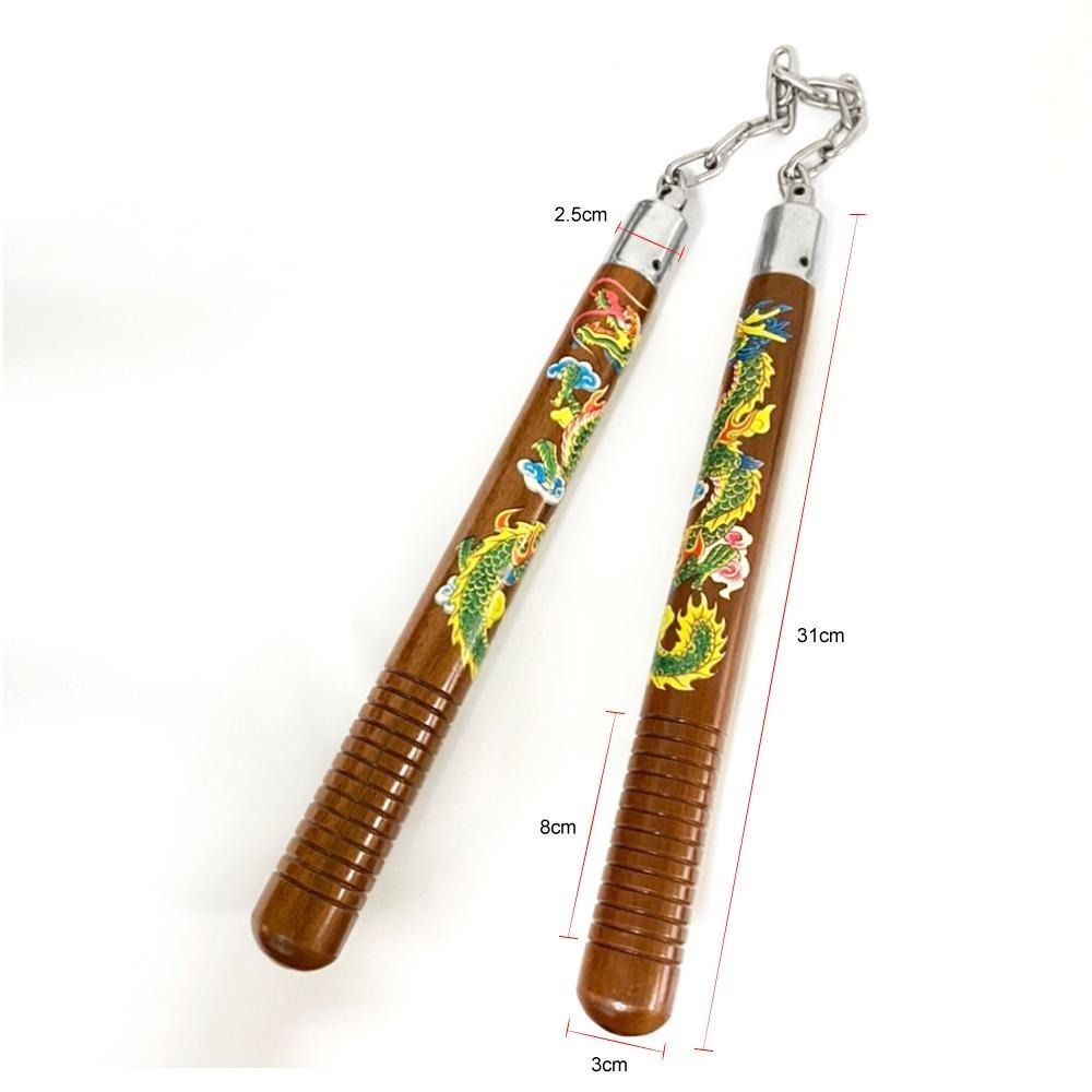 雙節棍 實木實心 表演 防身 台灣製｜有趣 搞笑-細節圖4