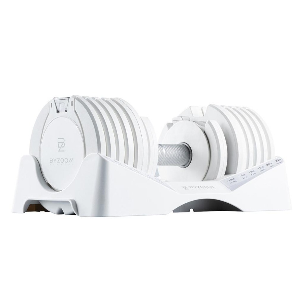 Byzoom Fitness 27.5磅(12.4kg) 可調式啞鈴 pure (白黑二色可選)-細節圖3