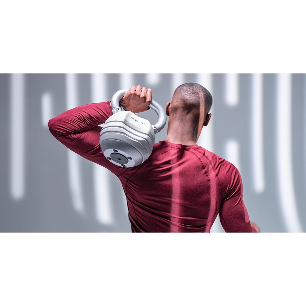 Byzoom Fitness 40磅 (18.1kg) 可調式壺鈴 黑化 40LB 白色-細節圖4