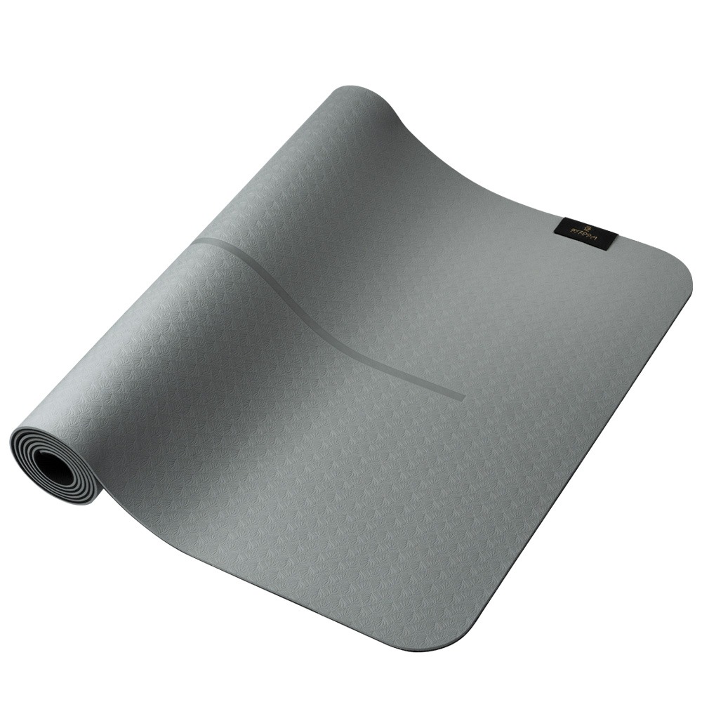 Byzoom Fitness TPE 止滑輕巧瑜珈墊 4mm (粉 灰 紫)-細節圖6