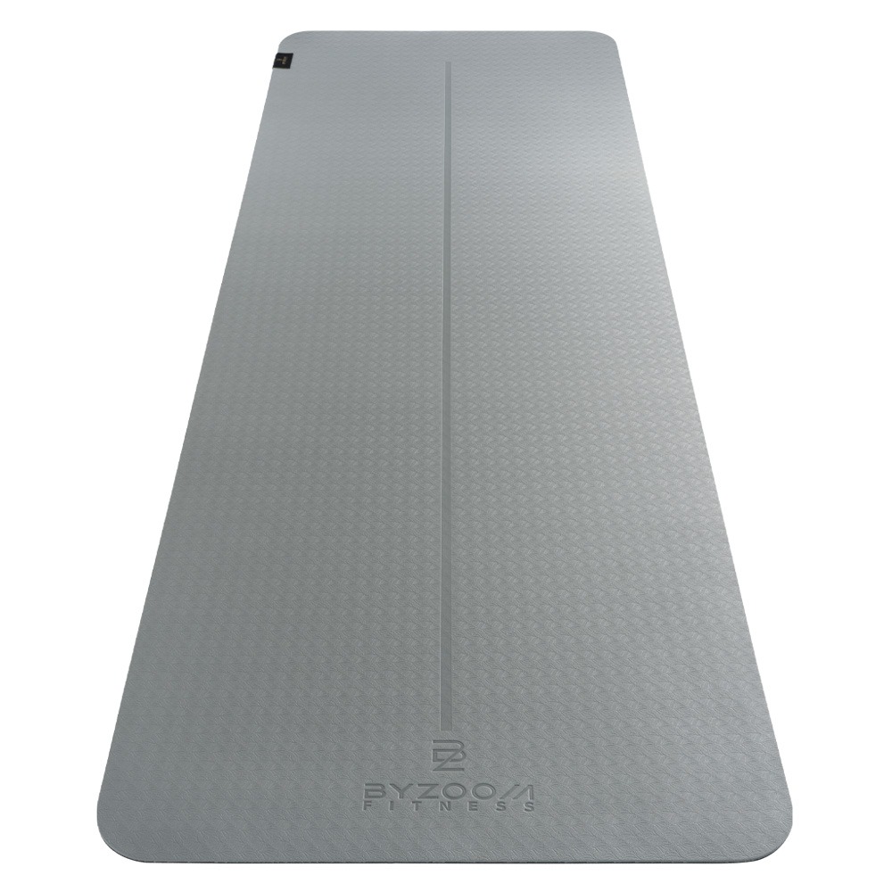 Byzoom Fitness TPE 止滑輕巧瑜珈墊 4mm (粉 灰 紫)-細節圖7