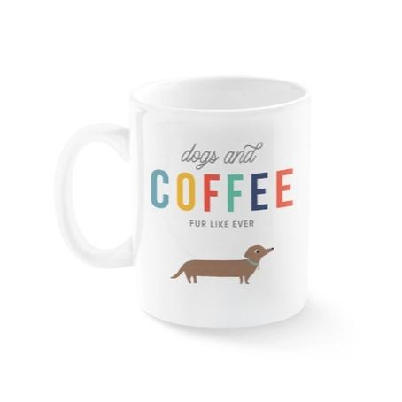 {關門放狗} 美國 Pet Shop by Fringe Studio 狗狗咖啡時光 陶瓷馬克杯-細節圖2