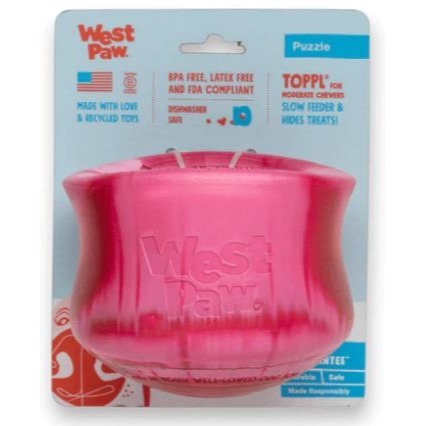 美國 West Paw Toppl Candy Cane 莓果限定色 寵物益智塞食缽-細節圖2
