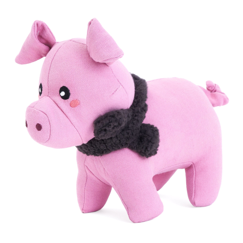 {關門放狗} 美國 ZippyPaws Cotton Cuddler – Pig 環保愛地球系列-抱抱好朋友-圍巾粉紅豬