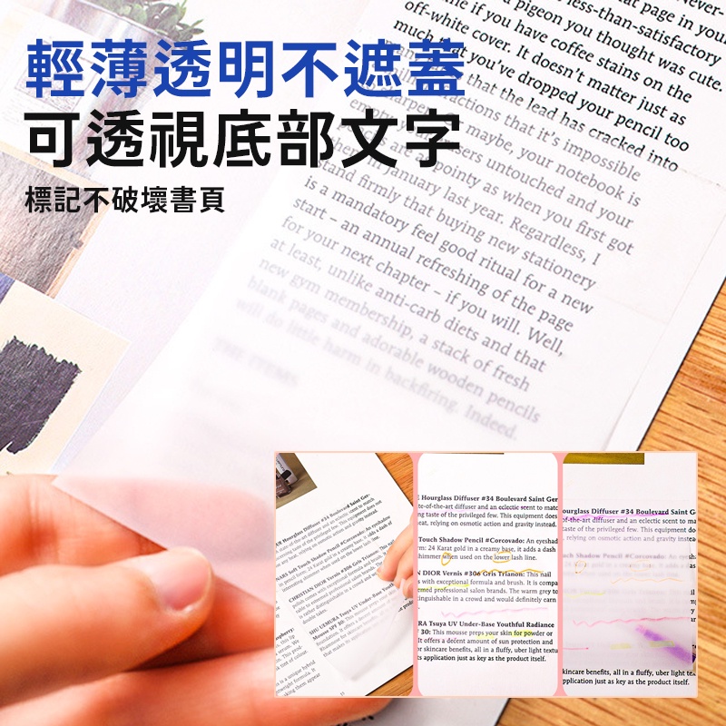 台灣現貨🔥 透明便簽 便條紙 標籤 透明便利貼 便簽紙 n次貼 透明書籤 防水貼紙 記事本 筆記紙 備忘錄 無痕便利貼-細節圖4