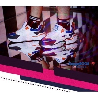 麻糬鞋屋 KangaROOS美國袋鼠鞋 邱鋒澤代言款 男款SWING 復古籃球老爹鞋 [KM01076] 白特價890元-細節圖3