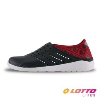 LOTTO樂得-義大利第一品牌 情侶款串標經典洞洞鞋 3650-黑紅 超低直購價250元-細節圖4