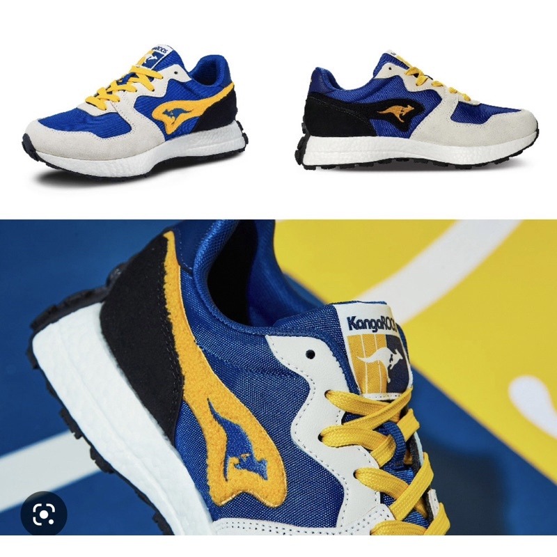 麻糬鞋屋👟KangaROOS美國袋鼠鞋 男款AUSSIE EVO 科技運動鞋 阿甘鞋KM11981藍黃特價890元-細節圖5