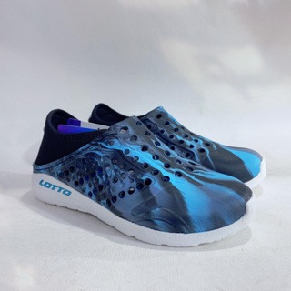 麻糬鞋屋👟LOTTO樂得-義大利第一品牌 童款經典洞洞鞋 0380-迷彩黑藍 超低直購價190元-細節圖4