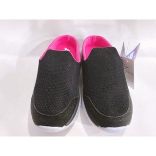 麻糬鞋屋👟LOTTO 女款前包後空網布高彈舒適透氣鞋墊懶人健走鞋 3700-黑 超低特賣390元-細節圖4