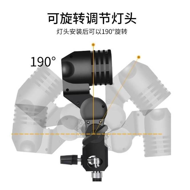 1.6公尺高 反摺腳架+E27燈頭座 2公尺開關線-細節圖8