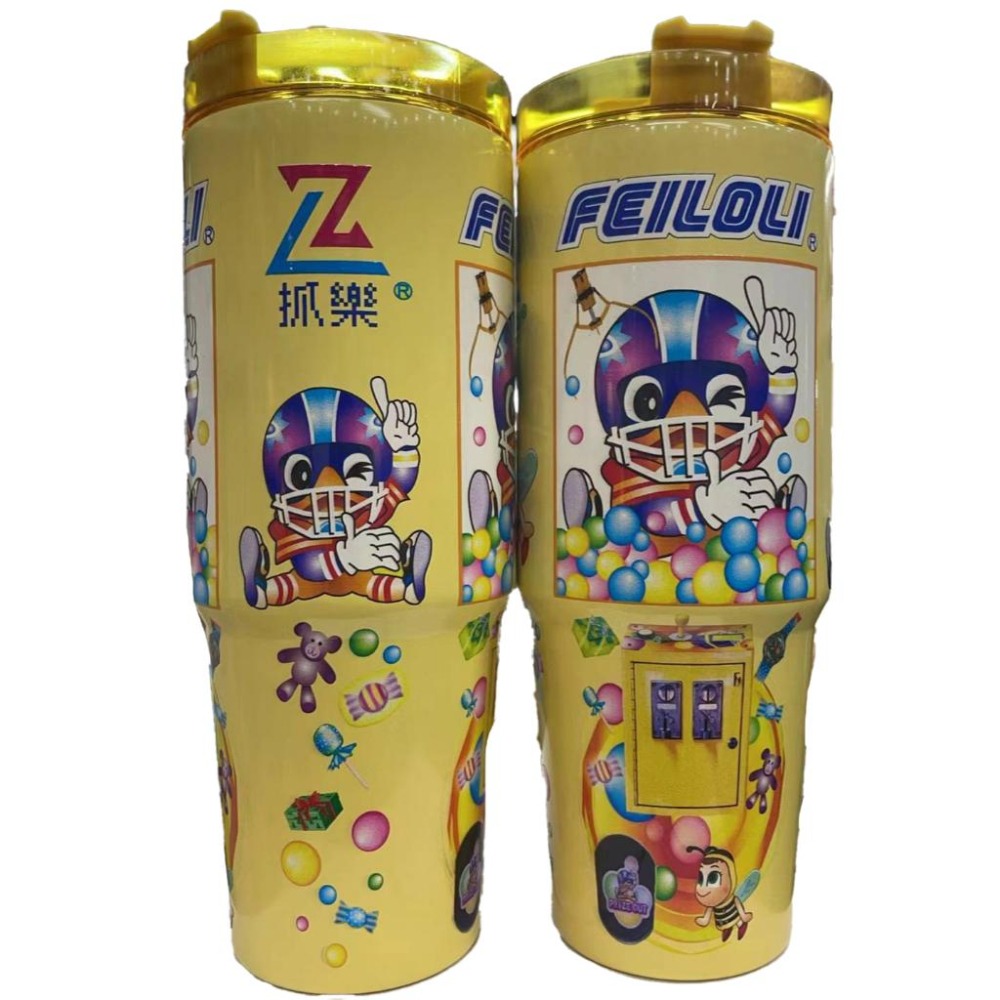 ZL抓樂x飛絡力 冰霸杯 娃娃機造型飲料杯❤️‍🔥全環繞彩圖烤漆！保冰🧊保溫效果佳 冰壩杯 杯子-細節圖4
