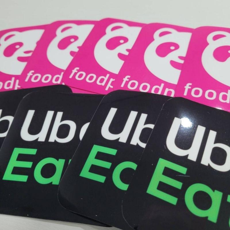 外送平台貼紙 防水貼紙 foodpanda 熊貓 Uber Eats 車貼 安全帽貼 8cm / 10cm-細節圖2