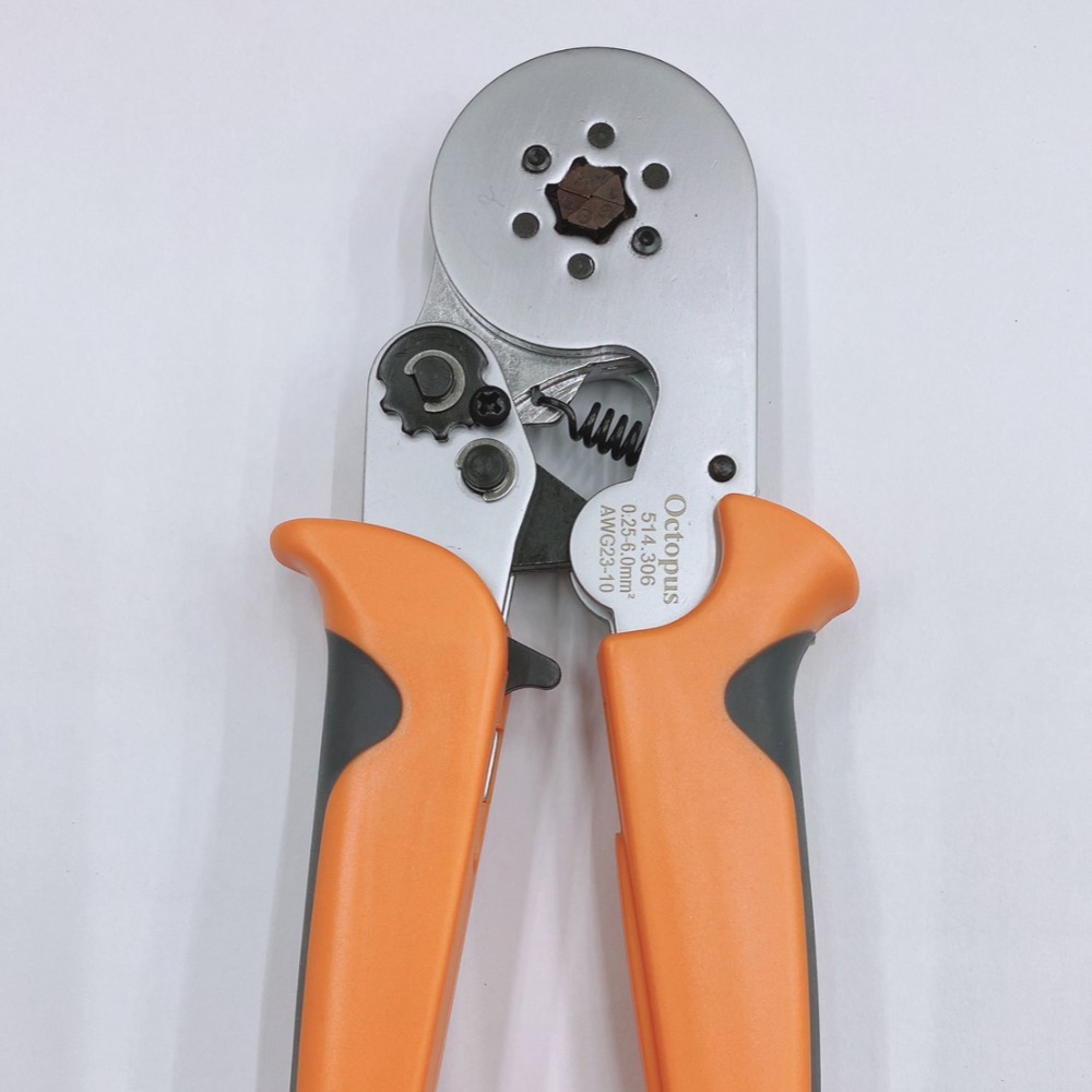 【鴻鈞】歐式管形棘輪端子鉗 0.25-6mm2 壓著鉗 壓接鉗 自調 Octopus 514.306-細節圖7