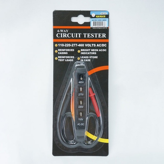 【鴻鈞】 電壓測試器 【台灣快速出貨】 電壓電流 測電壓 測試線 110v~460v Octopus 460.015-細節圖2