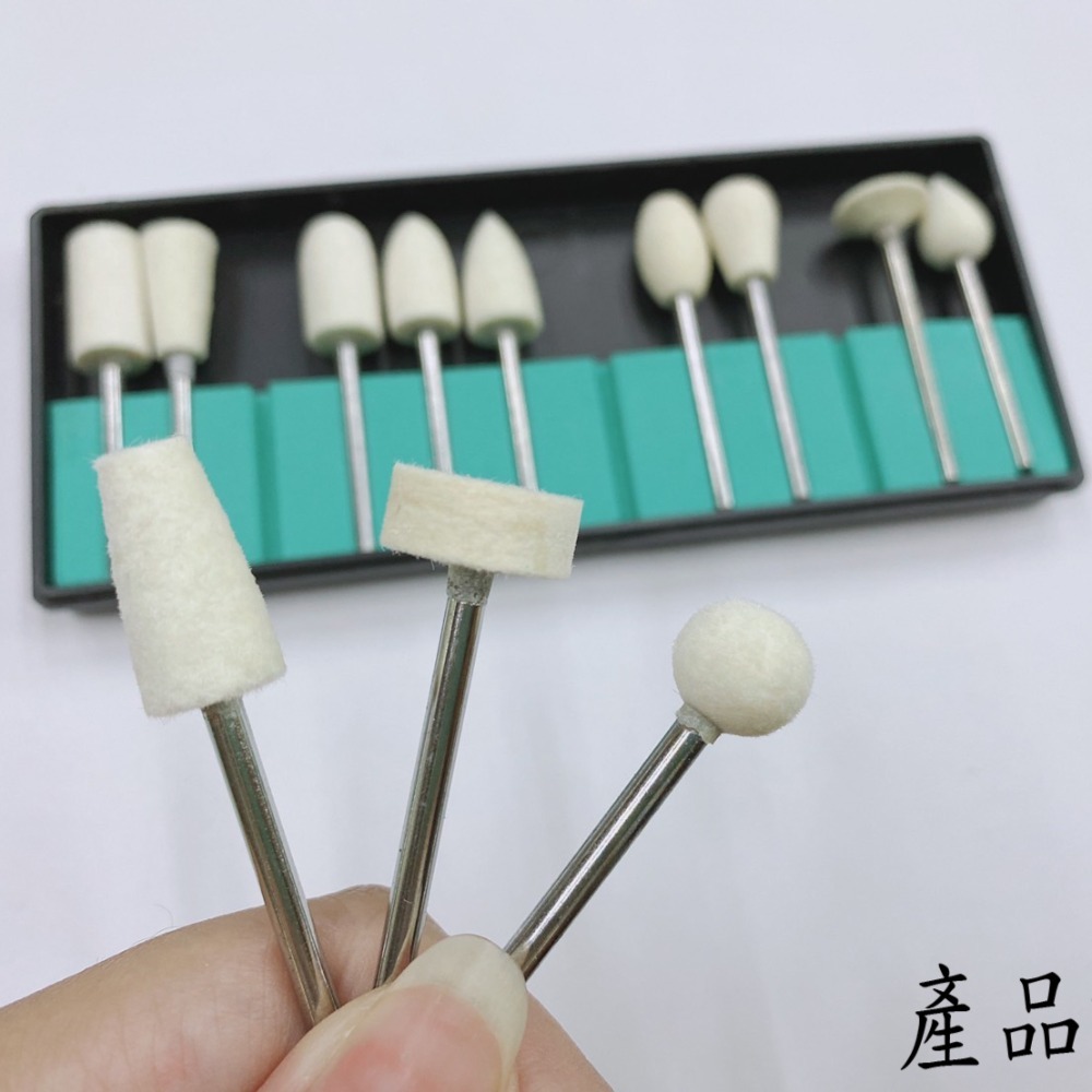 【鴻鈞】 帶柄羊毛輪 【台灣快速出貨】 拋光 拋光輪 羊毛輪 硬質拋光棉輪 Octopus 958.100-細節圖3