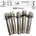 【鴻鈞】 白鐵壁虎 【5支1包】 5分 6分 膨脹螺絲 壁虎螺絲-規格圖6