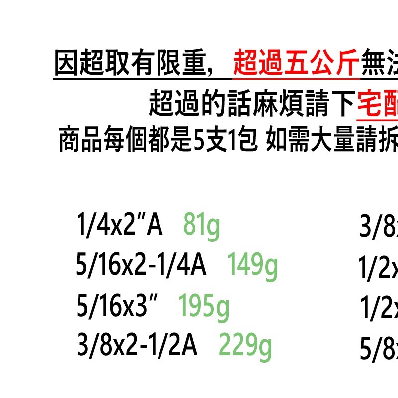 【三兄弟】 白鐵平頭壁虎 【5支1包】 2分 2分半 3分 英吋 膨脹螺絲 壁虎螺絲-細節圖6