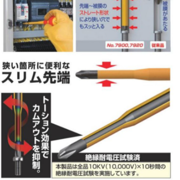 【三兄弟】絕緣起子 螺絲起子 螺絲刀 強磁起子 耐壓1000V 精密起子 細軸 ANEX 3590 7900 7920-細節圖4