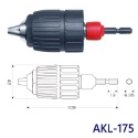 【三兄弟】三爪電鑽夾頭 0.8-13mm 六角柄 快速夾頭 夾頭 鑽頭 電鑽 接桿 電鑽夾頭 ANEX AKL-160-規格圖6