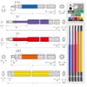 【三兄弟】彩色六角起子頭150L 內六角起子頭 六角起子 兼古製造所 安耐適 ACHX-2015 ACHX5-150L-規格圖2