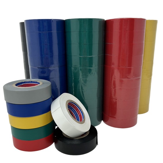 【鴻鈞】 電器膠布 【台灣快速出貨】18mm 膠帶 布膠帶 電火布 絕緣膠帶 pvc膠帶 電工膠帶 電線膠帶 水電膠帶-細節圖2