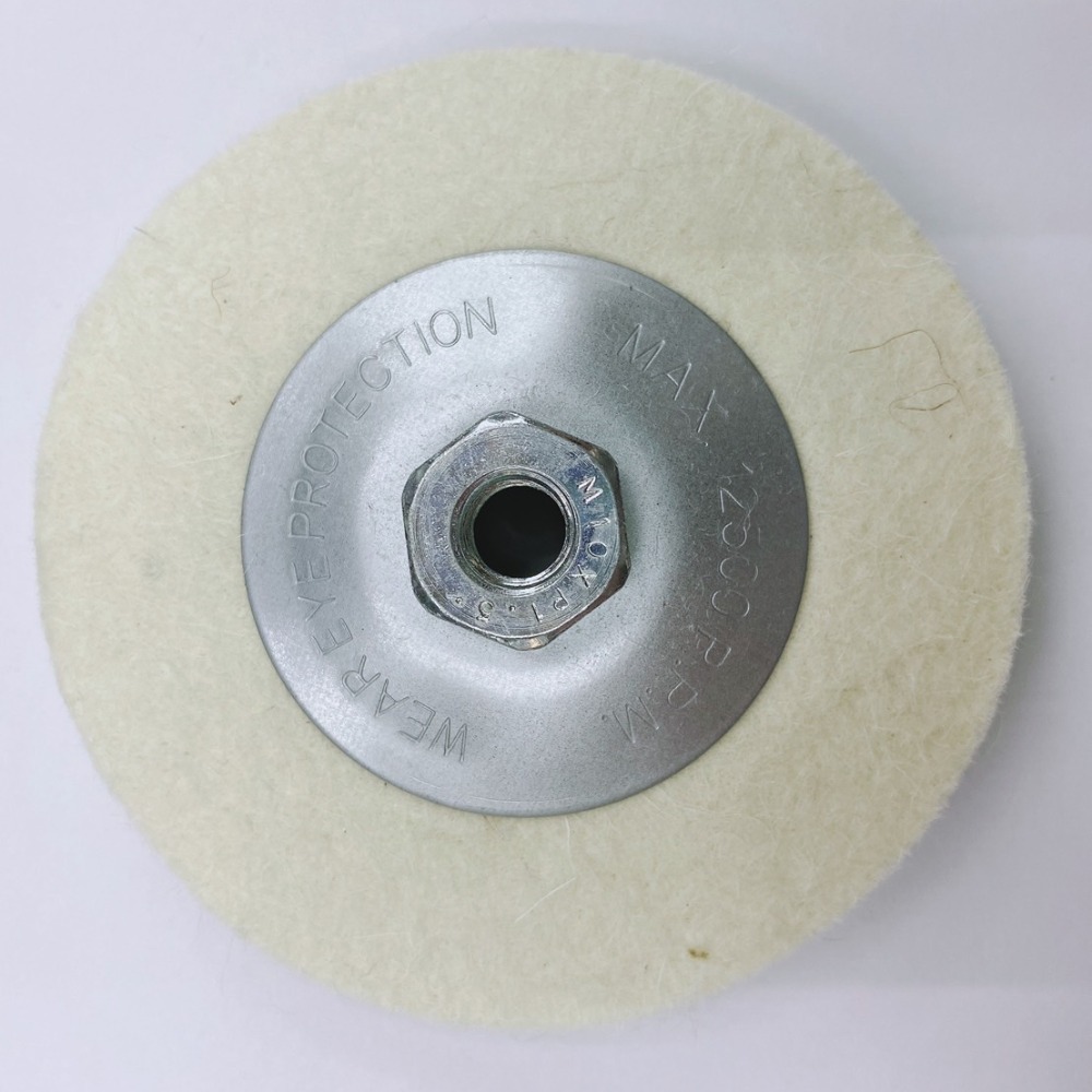 【鴻鈞】 平面羊毛輪 【台灣快速出貨】 拋光 打磨 羊毛輪 拋光輪 拋光盤 羊毛盤 打蠟盤 拋光布輪 鏡面拋光-細節圖3